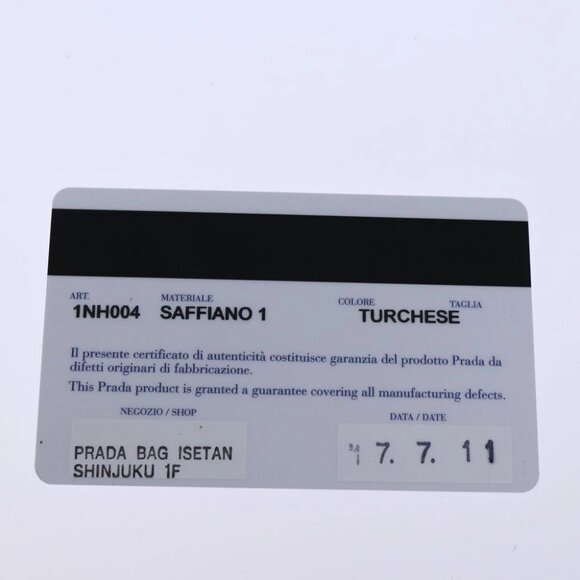 PRADA Accessory Pouch Safiano leather Blue Auth - Picture 15 of 15